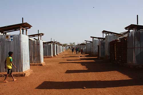 Latrines in refugee camp
